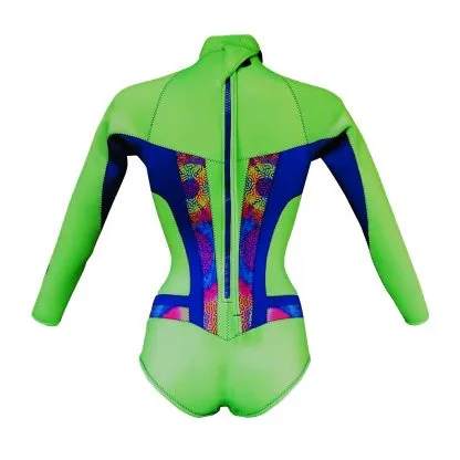 Alooppa 2mm neoprene Green Springsuit