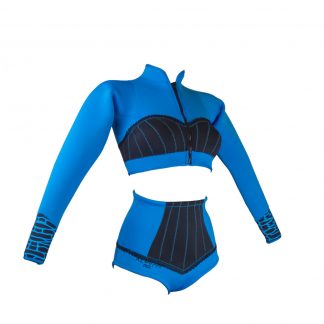 Alooppa two piece wetsuit, blue color