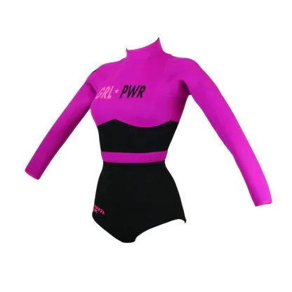 Womens Long Sleeve Back Zip 2mm Surf Spring Wetsuit – Girl Power Orchid