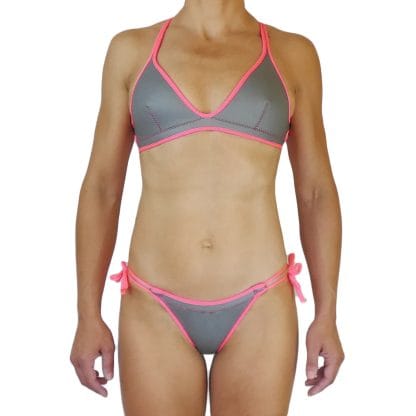 Salt Lake Silver Neoprene Bikini Set for Water Sports - Image 2