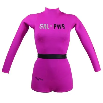 Womens Long Sleeve Back Zip 2mm Surf Spring Wetsuit – Girl Power Magnet