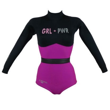 Womens Long Sleeve Back Zip 2mm Surf Spring Wetsuit – Girl Power Sour Fruit