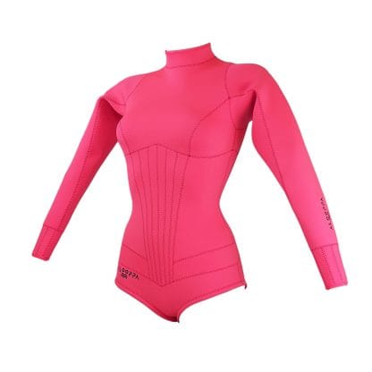 Womens Long Sleeve Back Zip 2mm Surf Spring Wetsuit – Total Pink