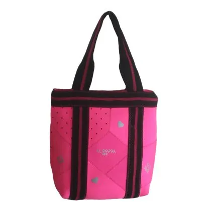 Alooppa Medium Pink Neoprene Beach Bag with YKK Zipper