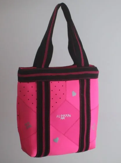 Alooppa Medium Pink Neoprene Beach Bag with YKK Zipper - Image 2