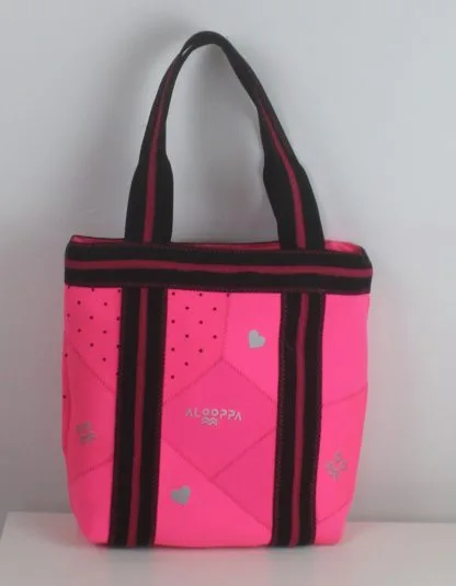 Alooppa Medium Pink Neoprene Beach Bag with YKK Zipper - Image 3